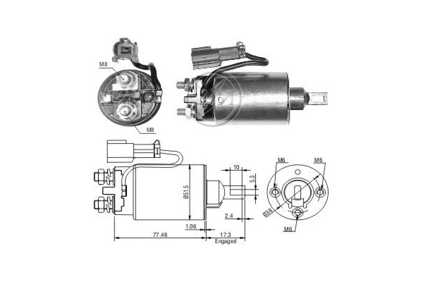 Solenoid Switch, starter (ZM799)