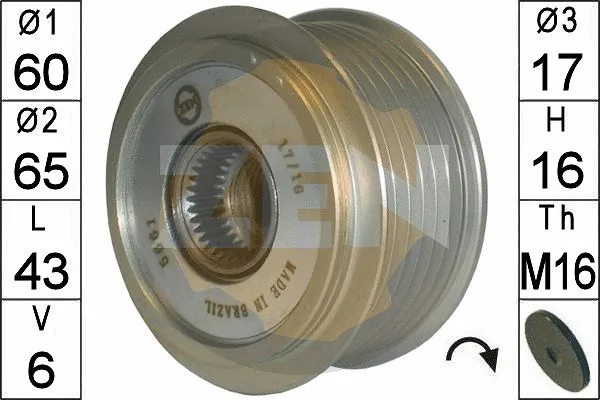 Alternator Freewheel Clutch (ZN5661)