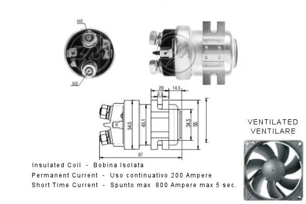Solenoid Switch, starter (ZM403)