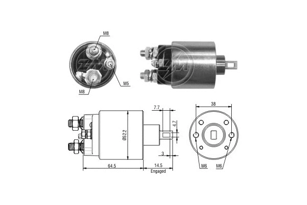 Solenoid Switch, starter (ZM485)