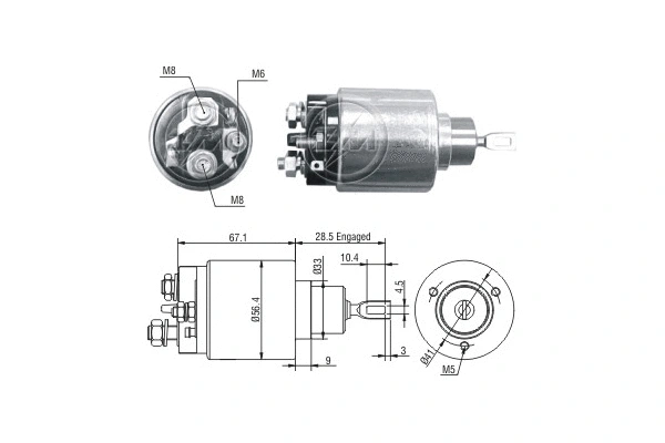 Solenoid Switch, starter (ZM5473)