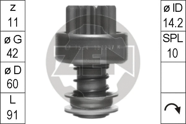Freewheel Gear, starter (ZN1594)