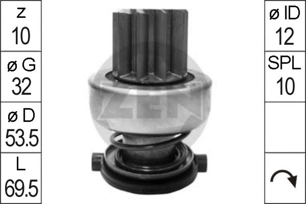 Freewheel Gear, starter (ZN1691)