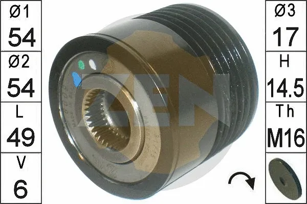 Alternator Freewheel Clutch (ZN6009)