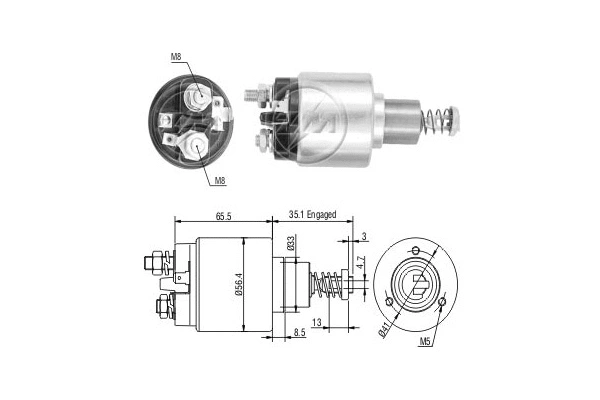 Solenoid Switch, starter (ZM576)