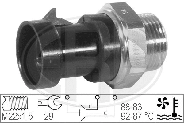 Temperature Switch, radiator fan (330279)