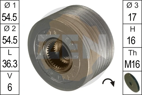 Alternator Freewheel Clutch (ZN5433)
