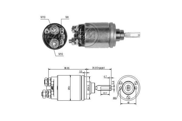 Solenoid Switch, starter (ZM541)
