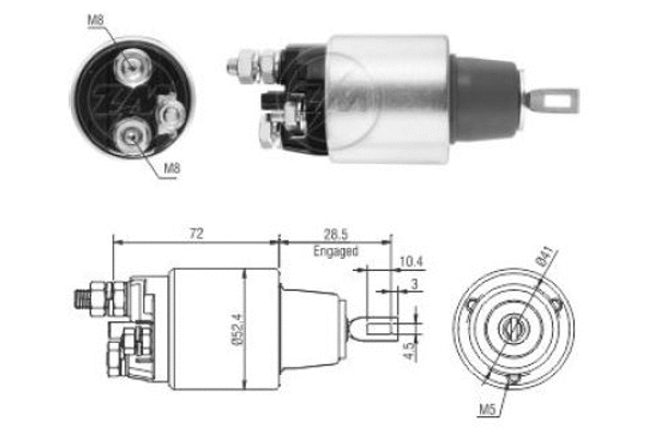 Solenoid Switch, starter (ZM3382)