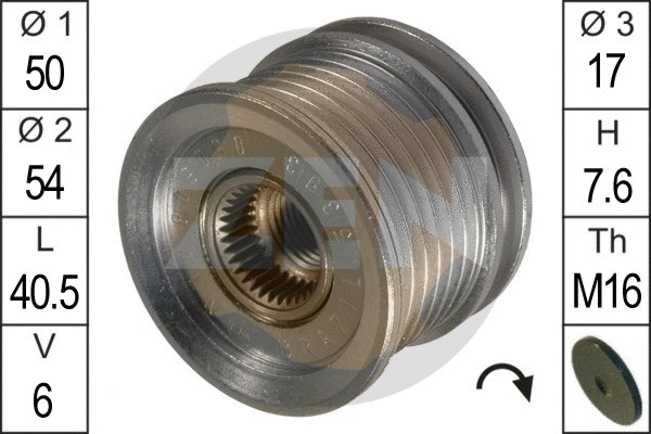 Alternator Freewheel Clutch (ZN5393)