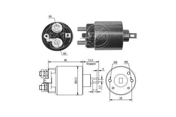 Solenoid Switch, starter (ZM716)