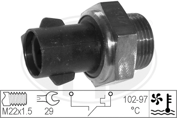 Temperature Switch, radiator fan (330610)