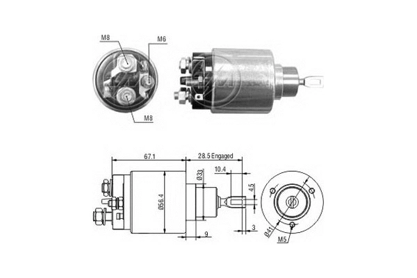 Solenoid Switch, starter (ZM1473)