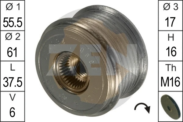 Alternator Freewheel Clutch (ZN5390)