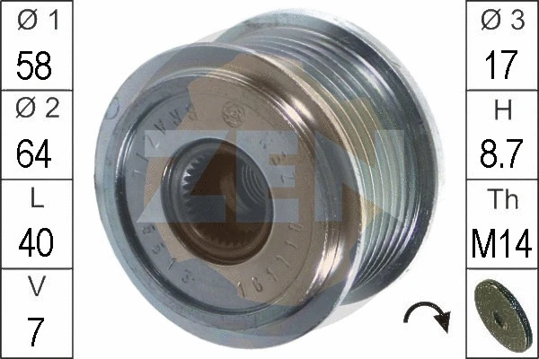 Alternator Freewheel Clutch (ZN5513)