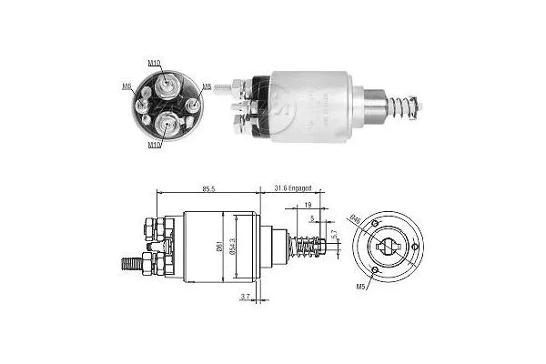 Solenoid Switch, starter (ZM1732)