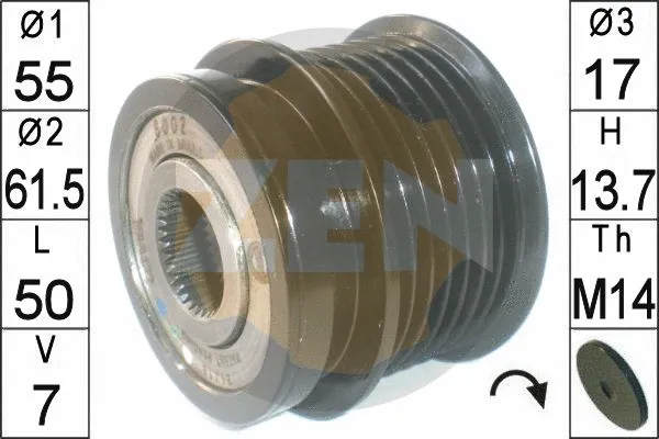 Alternator Freewheel Clutch (ZN6002)