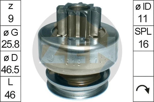 Freewheel Gear, starter (ZN1619)