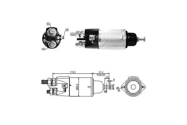 Solenoid Switch, starter (ZM3898)