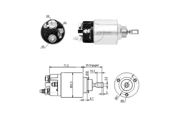 Solenoid Switch, starter (ZM377)