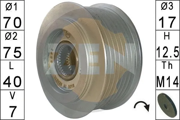 Alternator Freewheel Clutch (ZN5591)