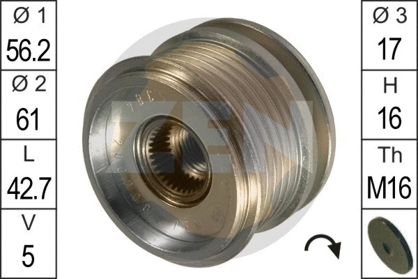 Alternator Freewheel Clutch (ZN5384)