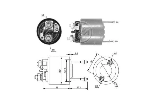 Solenoid Switch, starter (ZM594)