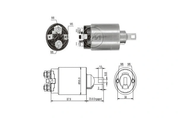 Solenoid Switch, starter (ZM894)