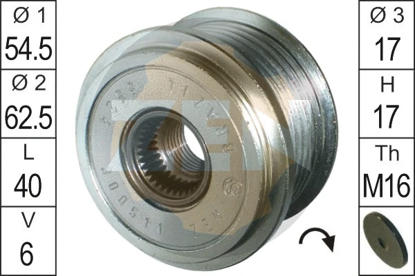 Alternator Freewheel Clutch (ZN5524)