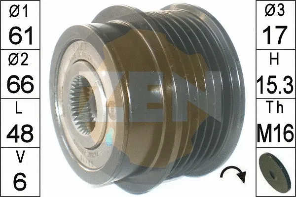 Alternator Freewheel Clutch (ZN6027)