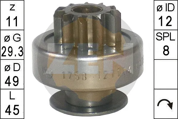 Freewheel Gear, starter (ZN1758)