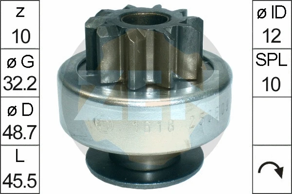 Freewheel Gear, starter (ZN1618)