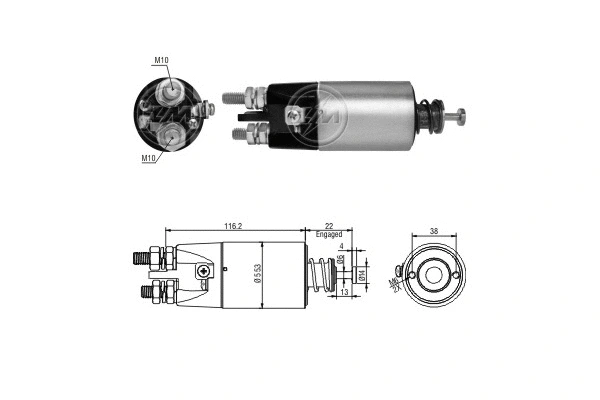Solenoid Switch, starter (ZM2897)