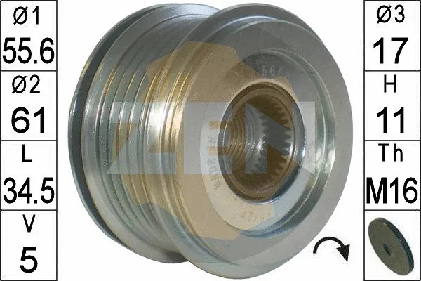 Alternator Freewheel Clutch (ZN5668)