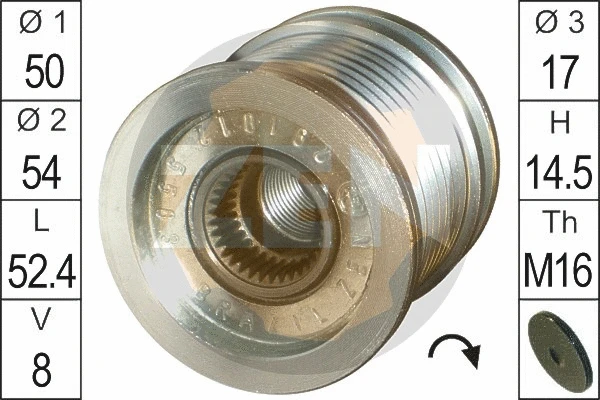 Alternator Freewheel Clutch (ZN5563)