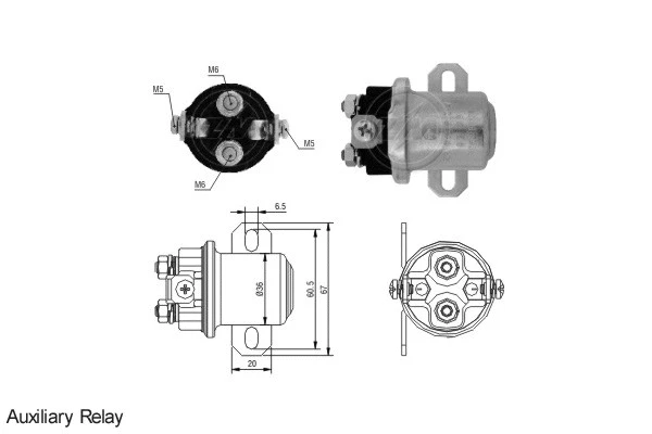 Solenoid Switch, starter (ZM4408)