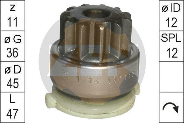 Freewheel Gear, starter (ZN1714)