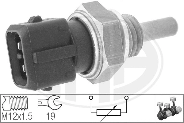 Sensor, coolant temperature (330124)