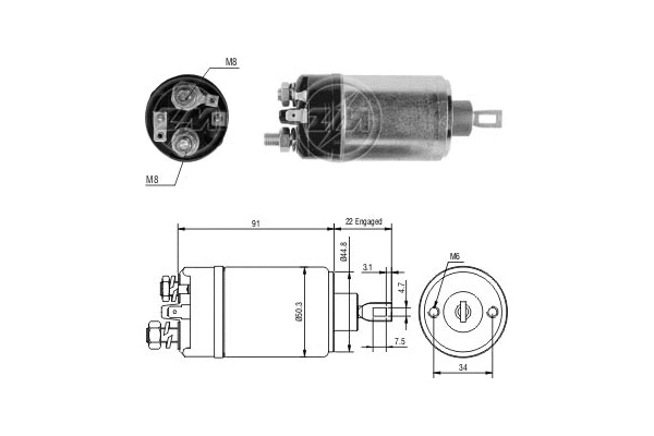 Solenoid Switch, starter (ZM524)
