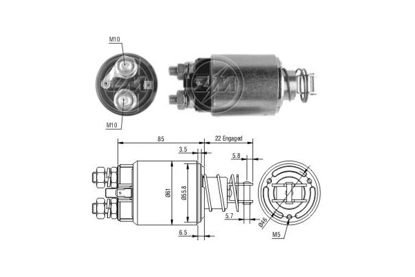 Solenoid Switch, starter (ZM657)