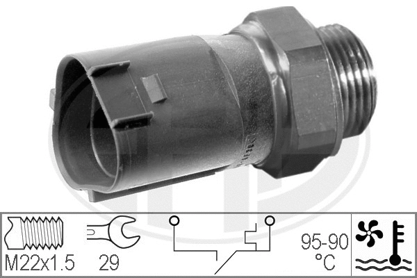 Temperature Switch, radiator fan (330199)
