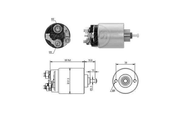 Solenoid Switch, starter (ZM961)