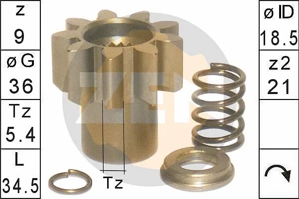 Pinion, starter (ZN12961)