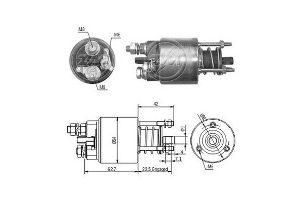 Solenoid Switch, starter (ZM6395)