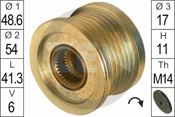 Alternator Freewheel Clutch (ZN5526)