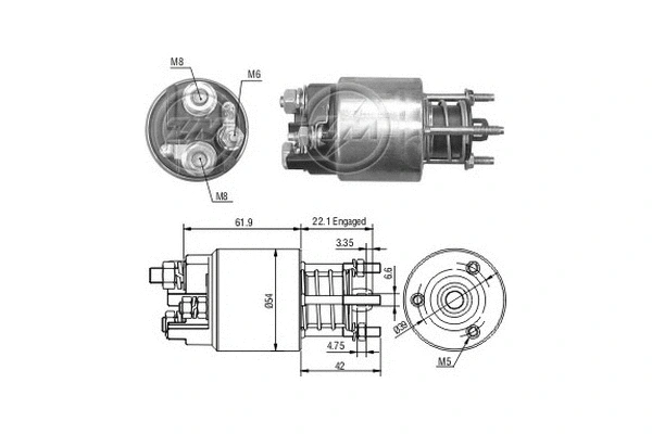 Solenoid Switch, starter (ZM8395)
