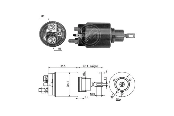 Solenoid Switch, starter (ZM976)