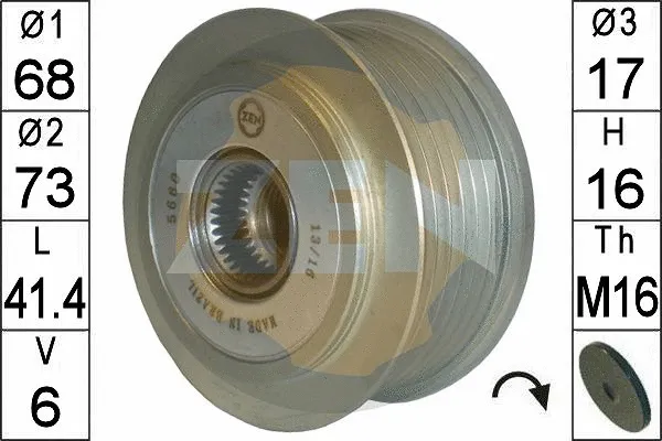 Alternator Freewheel Clutch (ZN5660)