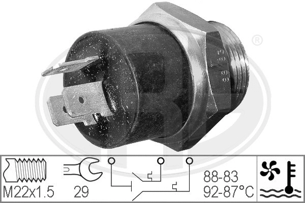 Temperature Switch, radiator fan (330203)