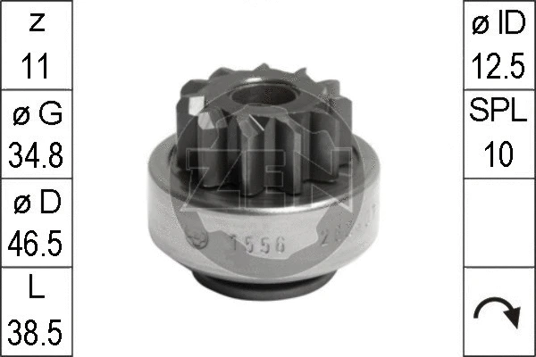 Freewheel Gear, starter (ZN1556)